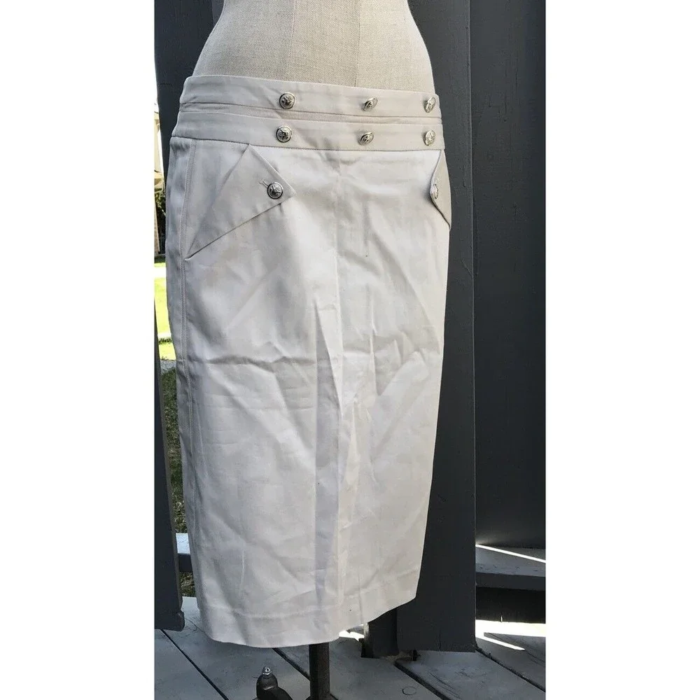 New Grace Elements Skirt Beige 6 Cotton Blend Strech